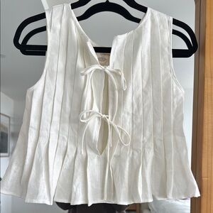 White Sleeveless Top